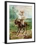 Raoul Tapie De Celeyran (1868-1937) on a Donkey-Henri de Toulouse-Lautrec-Framed Giclee Print