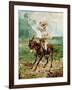 Raoul Tapie De Celeyran (1868-1937) on a Donkey-Henri de Toulouse-Lautrec-Framed Giclee Print