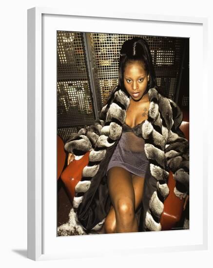 Rap Artist Foxy Brown-Dave Allocca-Framed Premium Photographic Print