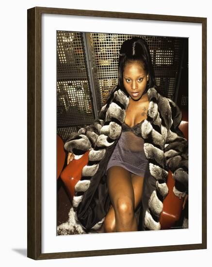 Rap Artist Foxy Brown-Dave Allocca-Framed Premium Photographic Print