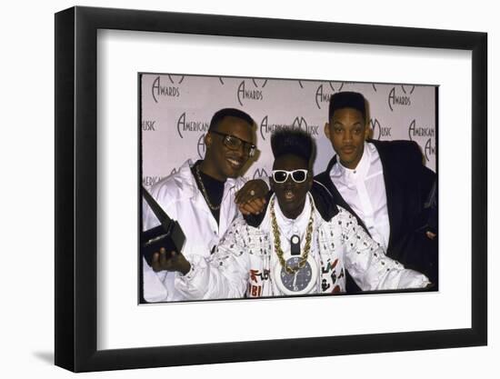 Rap Artists Dj Jazzy Jeff, Flavor Flav and Will Smith at the American Music Awards-null-Framed Premium Photographic Print