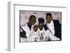 Rap Artists Dj Jazzy Jeff, Flavor Flav and Will Smith at the American Music Awards-null-Framed Premium Photographic Print