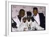 Rap Artists Dj Jazzy Jeff, Flavor Flav and Will Smith at the American Music Awards-null-Framed Photographic Print