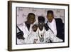 Rap Artists Dj Jazzy Jeff, Flavor Flav and Will Smith at the American Music Awards-null-Framed Photographic Print