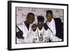 Rap Artists Dj Jazzy Jeff, Flavor Flav and Will Smith at the American Music Awards-null-Framed Photographic Print