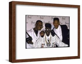 Rap Artists Dj Jazzy Jeff, Flavor Flav and Will Smith at the American Music Awards-null-Framed Photographic Print