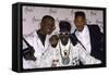 Rap Artists Dj Jazzy Jeff, Flavor Flav and Will Smith at the American Music Awards-null-Framed Stretched Canvas