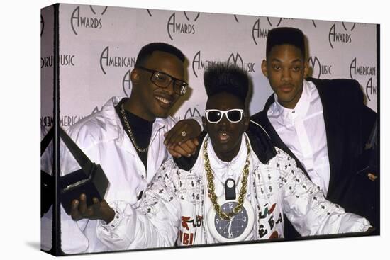 Rap Artists Dj Jazzy Jeff, Flavor Flav and Will Smith at the American Music Awards-null-Stretched Canvas