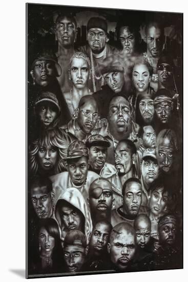 Rap Gods (Rapper Collage) Music Poster Print-null-Mounted Poster