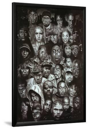 Famous Dead Rappers Poster Collage Home Decor Print 24x36