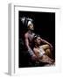 Rapanui Man and Woman, Singa Miguel Angel and Uri Francesca Avaka, in Costume at Te Pahu Caves-John Warburton-lee-Framed Photographic Print