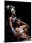 Rapanui Man and Woman, Singa Miguel Angel and Uri Francesca Avaka, in Costume at Te Pahu Caves-John Warburton-lee-Mounted Photographic Print