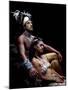 Rapanui Man and Woman, Singa Miguel Angel and Uri Francesca Avaka, in Costume at Te Pahu Caves-John Warburton-lee-Mounted Photographic Print