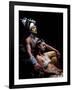 Rapanui Man and Woman, Singa Miguel Angel and Uri Francesca Avaka, in Costume at Te Pahu Caves-John Warburton-lee-Framed Photographic Print