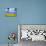 Rape Field and Blue Sky with White Clouds-Nigel Francis-Photographic Print displayed on a wall