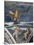 Rape of Ganymede and Putti, Mosaic Niches and Statues-Girolamo Romanino-Stretched Canvas