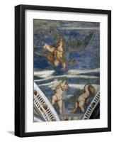 Rape of Ganymede and Putti, Mosaic Niches and Statues-Girolamo Romanino-Framed Giclee Print