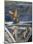 Rape of Ganymede and Putti, Mosaic Niches and Statues-Girolamo Romanino-Mounted Giclee Print