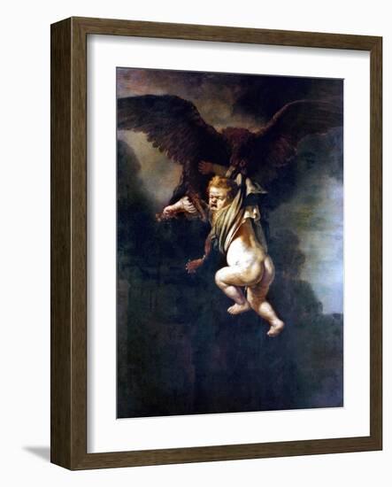 Rape Of Ganymede-Rembrandt van Rijn-Framed Giclee Print