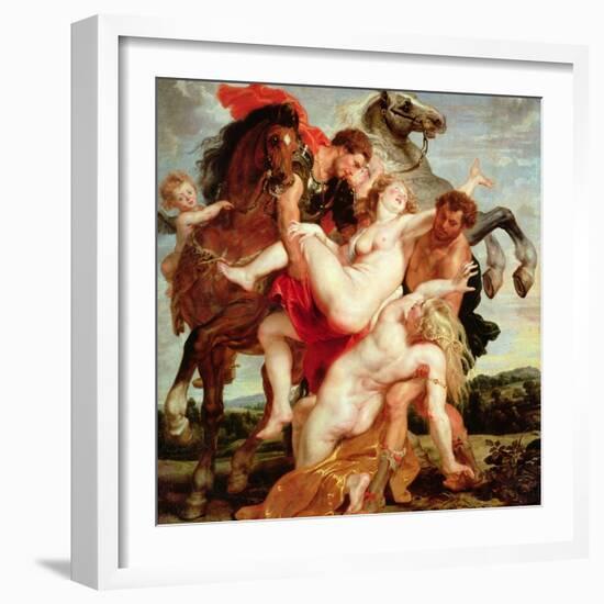 Rape of the Daughters of Leucippus-Peter Paul Rubens-Framed Giclee Print