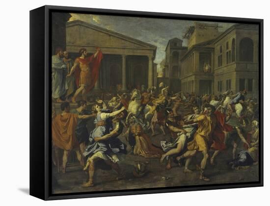 Rape of the Sabines-Nicolas Poussin-Framed Stretched Canvas