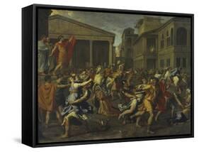 Rape of the Sabines-Nicolas Poussin-Framed Stretched Canvas