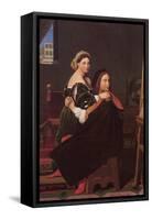 Raphael and Fornarina-Jean-Auguste-Dominique Ingres-Framed Stretched Canvas