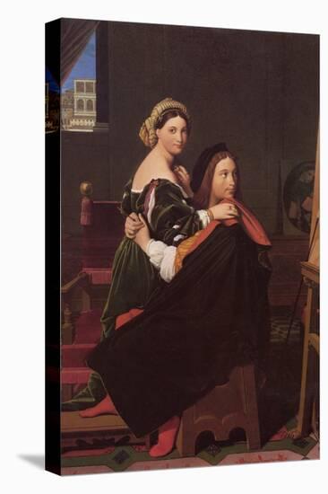 Raphael and Fornarina-Jean-Auguste-Dominique Ingres-Stretched Canvas