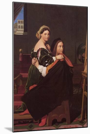 Raphael and Fornarina-Jean-Auguste-Dominique Ingres-Mounted Art Print