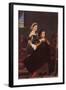 Raphael and Fornarina-Jean-Auguste-Dominique Ingres-Framed Art Print