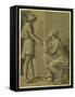 Raphael and His Beloved-Ugo da Carpi-Framed Stretched Canvas