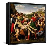 Raphael and 'the Deposition "Pala Baglione"', 1507, Oil On Wood, 184 X 176 Cm-null-Framed Stretched Canvas