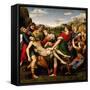 Raphael and 'the Deposition "Pala Baglione"', 1507, Oil On Wood, 184 X 176 Cm-null-Framed Stretched Canvas