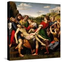 Raphael and 'the Deposition "Pala Baglione"', 1507, Oil On Wood, 184 X 176 Cm-null-Stretched Canvas