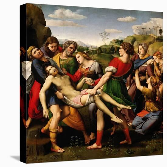 Raphael and 'the Deposition "Pala Baglione"', 1507, Oil On Wood, 184 X 176 Cm-null-Stretched Canvas