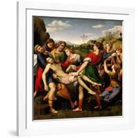 Raphael and 'the Deposition "Pala Baglione"', 1507, Oil On Wood, 184 X 176 Cm-null-Framed Giclee Print