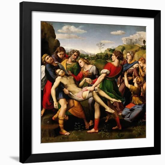 Raphael and 'the Deposition "Pala Baglione"', 1507, Oil On Wood, 184 X 176 Cm-null-Framed Giclee Print