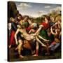 Raphael and 'the Deposition "Pala Baglione"', 1507, Oil On Wood, 184 X 176 Cm-null-Stretched Canvas