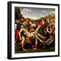 Raphael and 'the Deposition "Pala Baglione"', 1507, Oil On Wood, 184 X 176 Cm-null-Framed Giclee Print