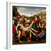 Raphael and 'the Deposition "Pala Baglione"', 1507, Oil On Wood, 184 X 176 Cm-null-Framed Giclee Print