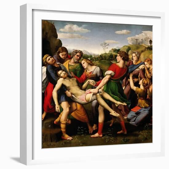 Raphael and 'the Deposition "Pala Baglione"', 1507, Oil On Wood, 184 X 176 Cm-null-Framed Giclee Print