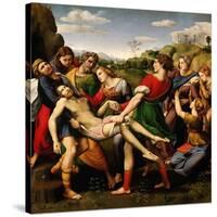 Raphael and 'the Deposition "Pala Baglione"', 1507, Oil On Wood, 184 X 176 Cm-null-Stretched Canvas