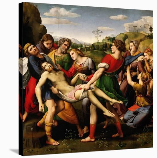 Raphael and 'the Deposition "Pala Baglione"', 1507, Oil On Wood, 184 X 176 Cm-null-Stretched Canvas