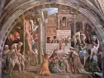 Fire in the Borgo, from the "Stanza Dell"Incendio" circa 1514-17-Raphael & Giulio Romano-Giclee Print