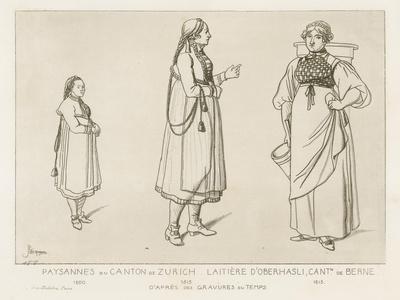 Peasants from the Canton of Zurich and Dairywoman from Oberhasli in the Canton of Berne