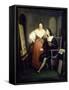 Raphael Painting Fornarina-Felice Schiavoni-Framed Stretched Canvas