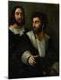 Raphael (Self-Portrait) and His Fencing Master-Raphael-Mounted Giclee Print