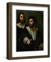 Raphael (Self-Portrait) and His Fencing Master-Raphael-Framed Giclee Print