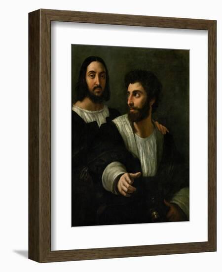 Raphael (Self-Portrait) and His Fencing Master-Raphael-Framed Giclee Print