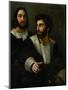 Raphael (Self-Portrait) and His Fencing Master-Raphael-Mounted Giclee Print